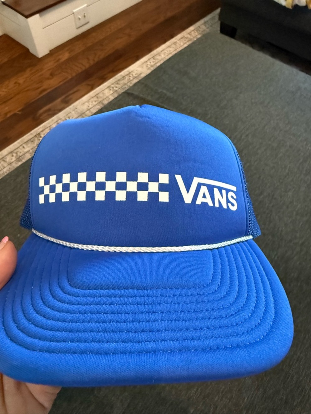 Vans Royal Blue & white classic Checker Trucker Hat Otto One size adjustable